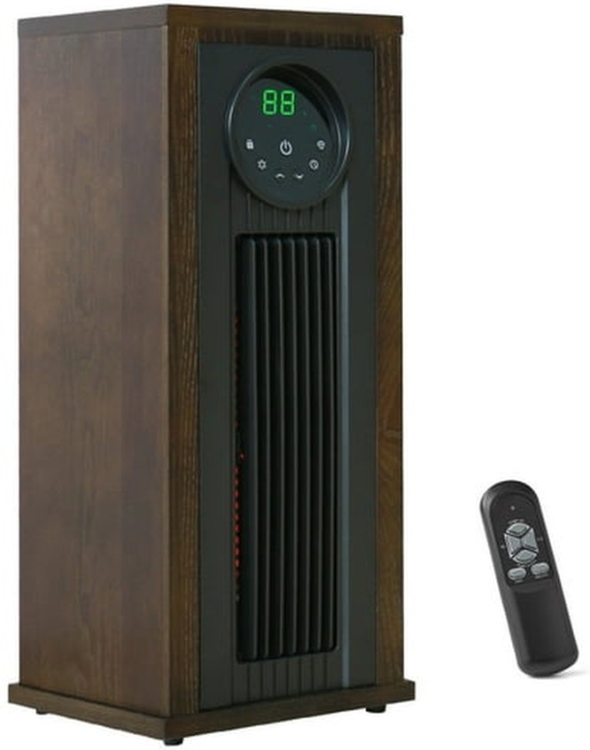 23" 1500W Infrared Tower Heater with UV LED Light