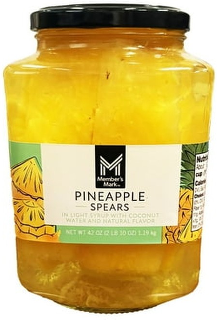 Pineapple Spears in Coconut Water, 42 oz.