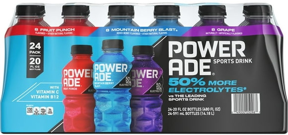 Variety Pack Sports Drink, 20 fl. oz., 24 pk.