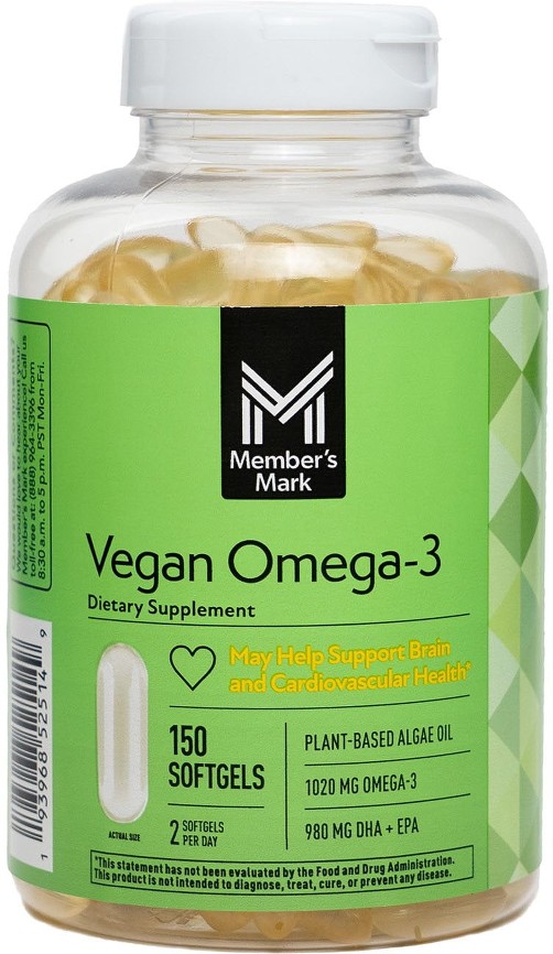 Vegan Omega-3 Softgels, 150 ct.