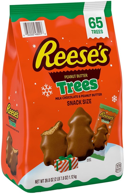 Christmas Milk Chocolate Peanut Butter Trees, 65 pcs.