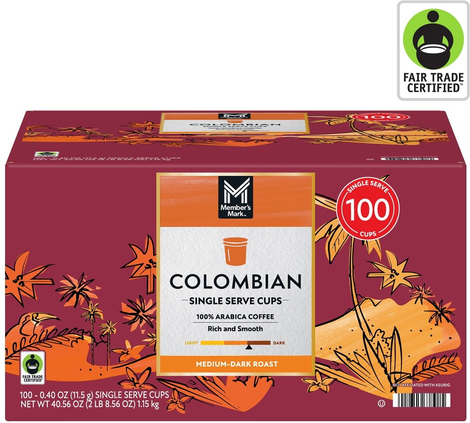 Colombian Medium-Dark Roast Coffee Pods, 100 ct.