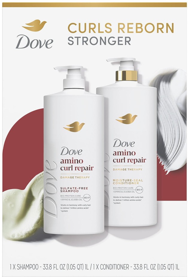 Dove Amino Curls Shampoo and Conditioner, 33.8 fl. oz., 2 pk.