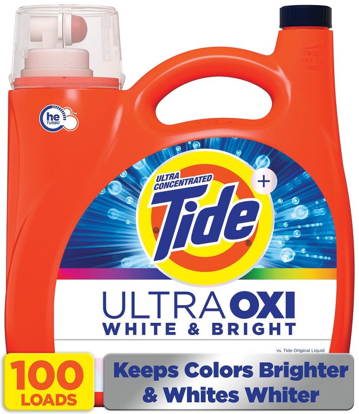 Ultra OXI White and Bright Liquid Laundry Detergent, 100 loads, 128 fl. oz.