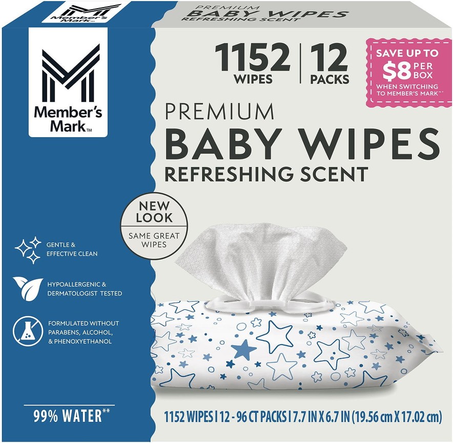 Premium Baby Wipes, Refreshing Clean Scent, 12 pk., 1152 Wipes