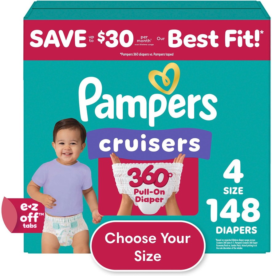 Cruisers 360 Diapers, Sizes 4-7