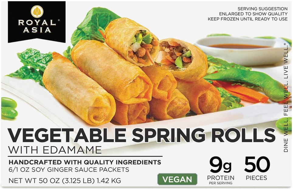 Vegetable Spring Rolls with Soy Ginger Sauce, 50 ct.