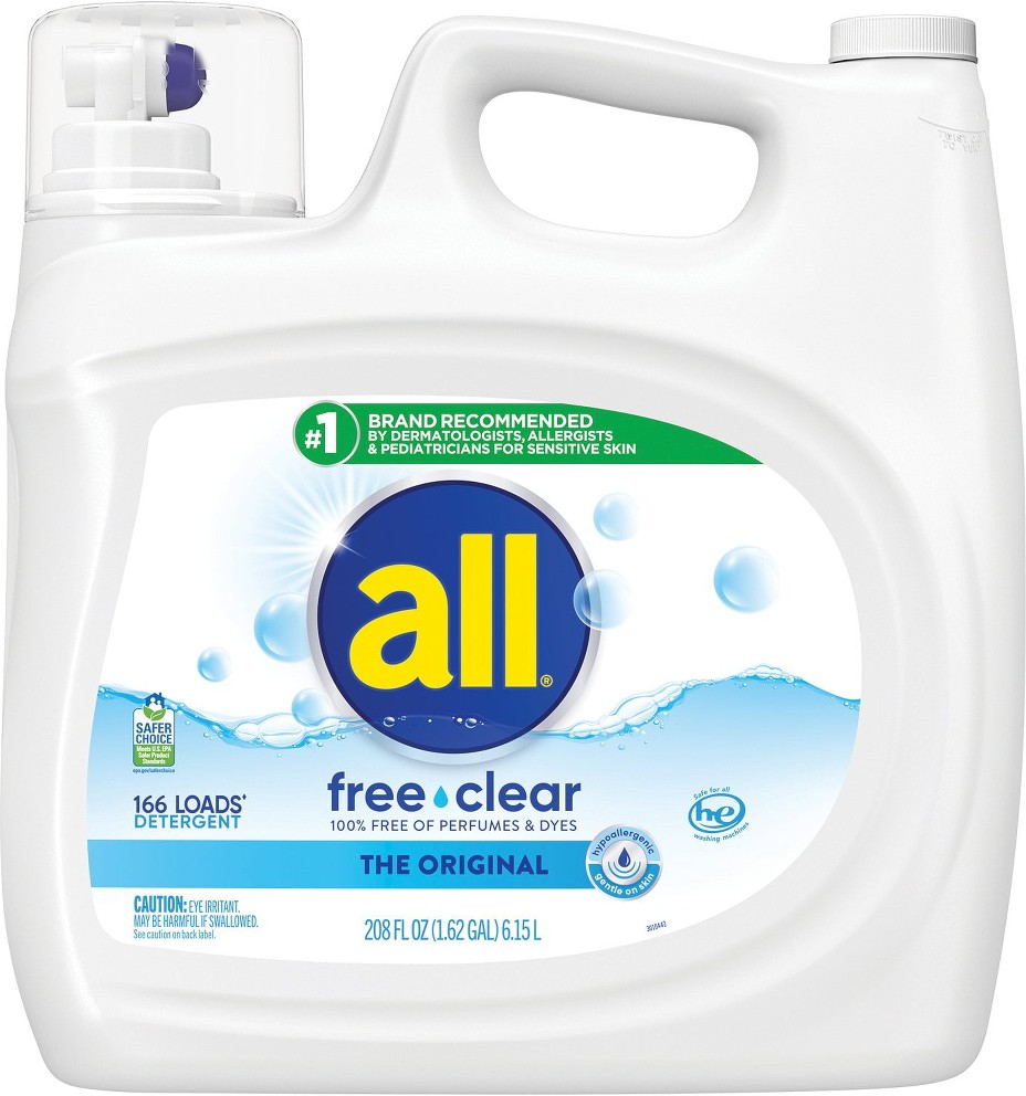 free clear Liquid Laundry Detergent, The Original, 166 loads, 250 fl. oz.