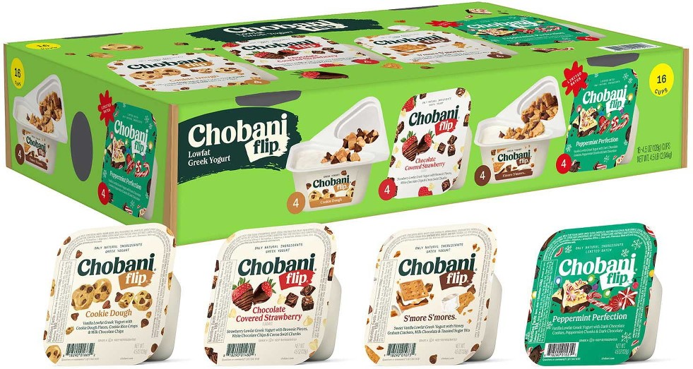 Flip Lowfat Greek Yogurt Variety Pack, 4.5 oz., 16 ct., Choose Flavor