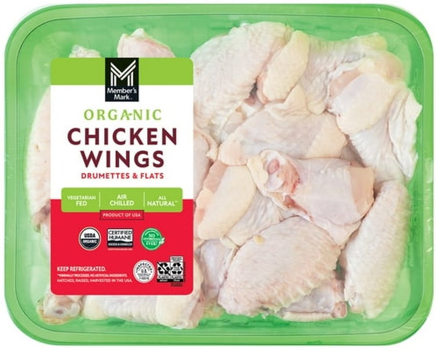 Organic Bone-In Chicken Wings, priced per pound