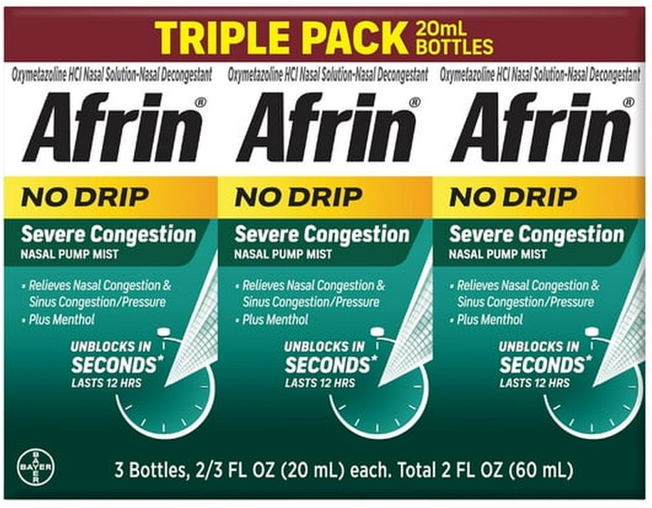 Afrin No-Drip Severe Congestion Nasal Spray 20 ml./pk., 3 pk.