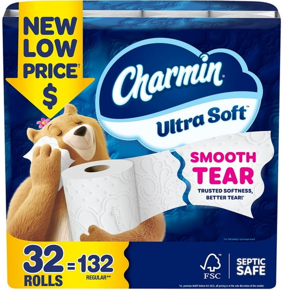 Ultra Soft 2-Ply Toilet Paper 32 rolls, 215 sheets/roll