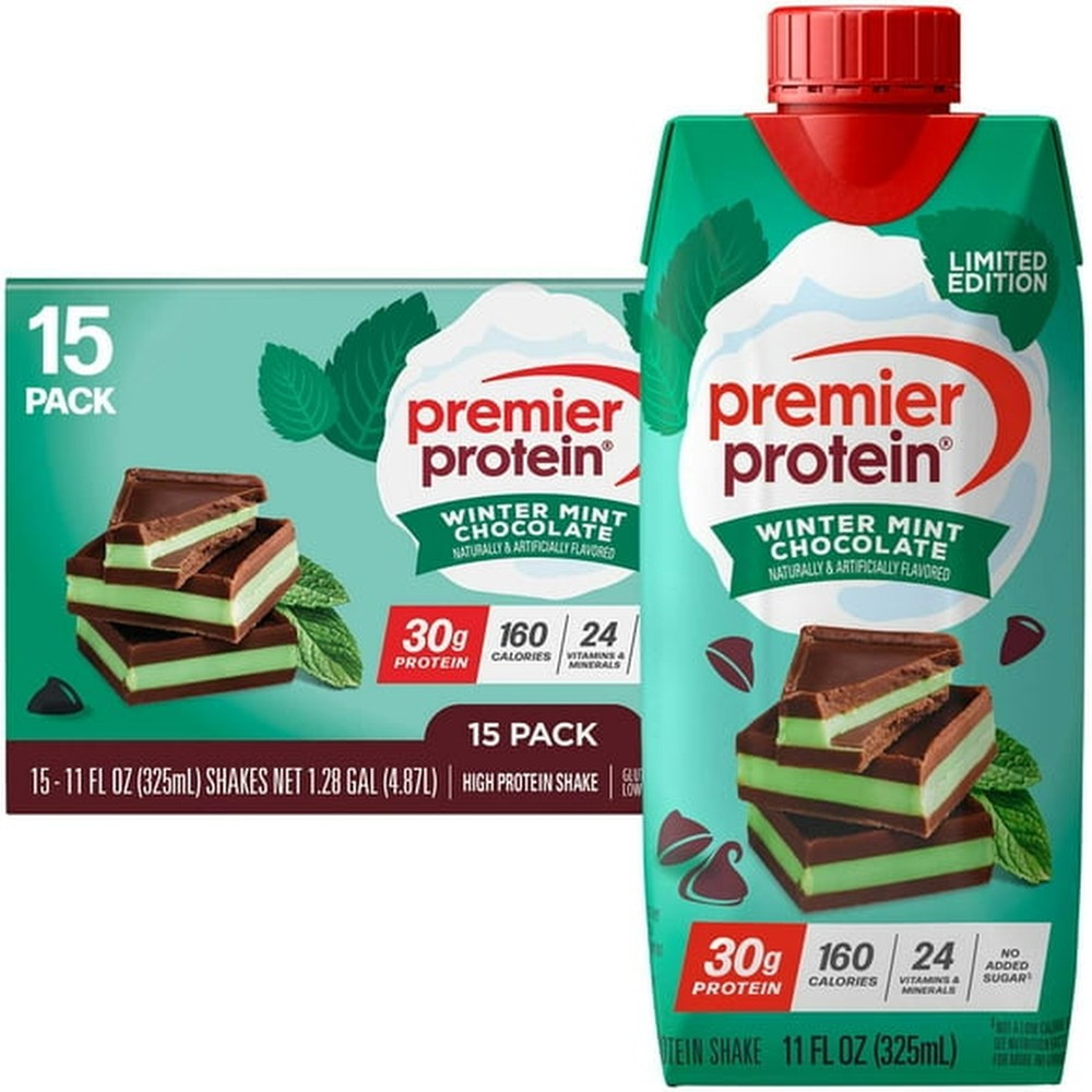 30g High Protein Shake, Winter Mint Chocolate 11 fl. oz., 15 pk.