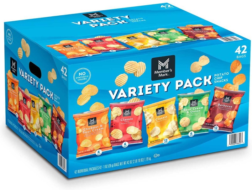 Variety Pack Potato Chips, 1 oz., 42 pk.