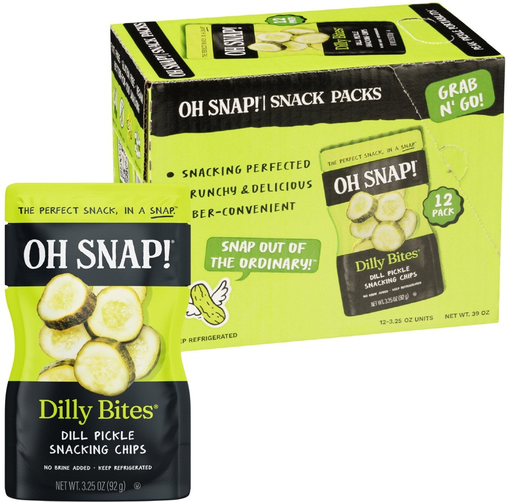 OH SNAP! Dilly Bites Dill Pickle Snack Packs, 3.25 fl. oz., 12 ct.