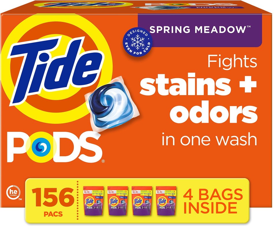 PODS Laundry Detergent Pacs, Spring Meadow, 156 ct.