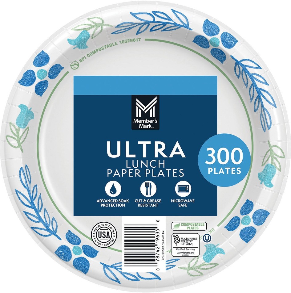 Ultra Lunch Paper Plates, 8.5", 300 ct.