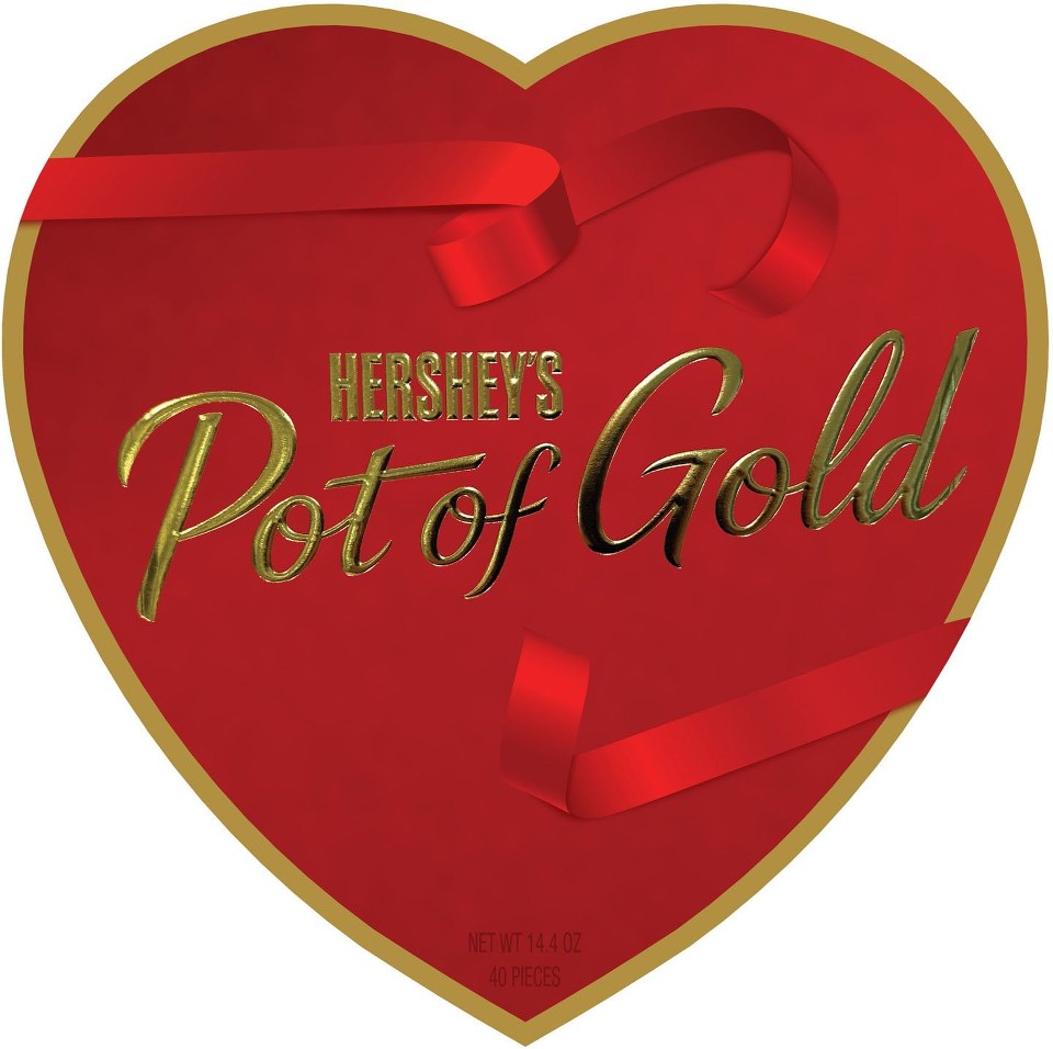 Pot of Gold Ribbon Valentine Heart, 14.4 oz.