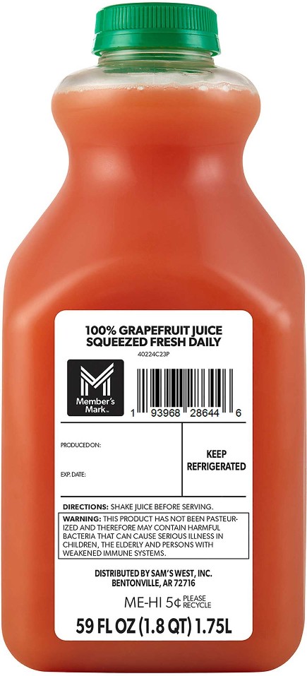 Fresh Squeezed Grapefruit Juice, 59 fl. oz.