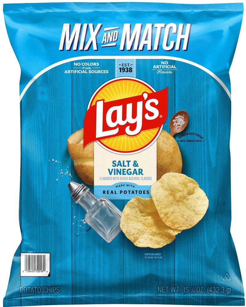 Salt & Vinegar Flavored Potato Chips, 15.25 oz.