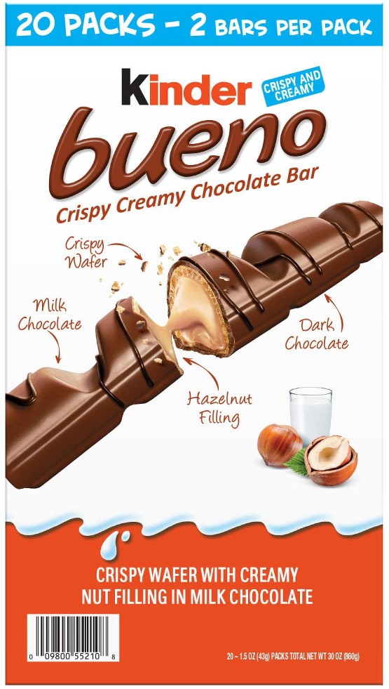 Milk Chocolate Hazelnut Bars, 1.5 oz., 20 pk.