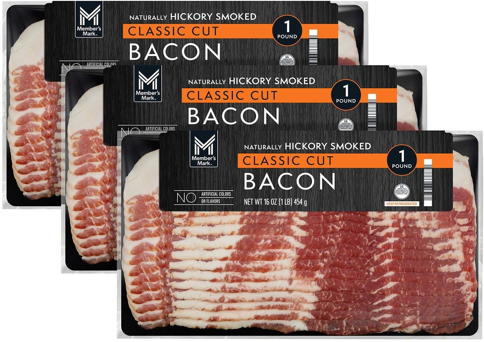 Naturally Hickory Smoked Bacon, 1 lb., 3 pk.