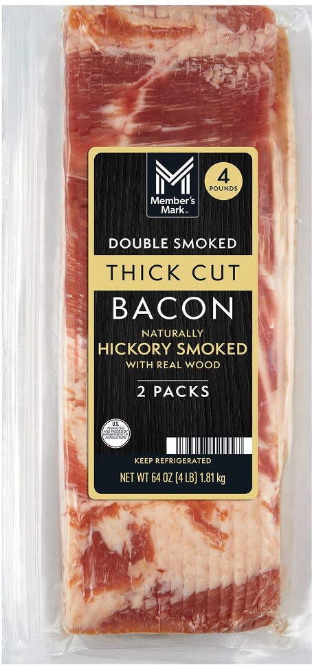 Double Smoked Thick Cut Bacon, 2 lbs., 2 pk.