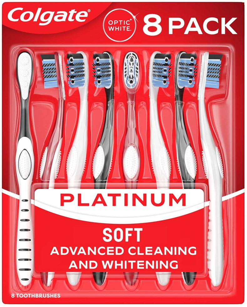 Optic White 360 Soft Manual Toothbrush, 8 ct.