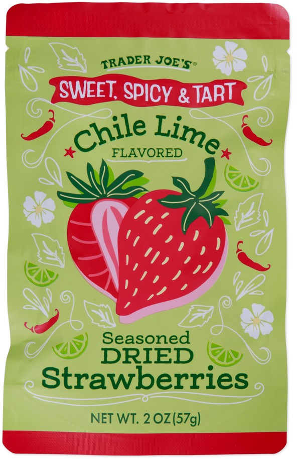 Sweet, Spicy & Tart Chile Lame Flavored Seasoned Dried Strawberries