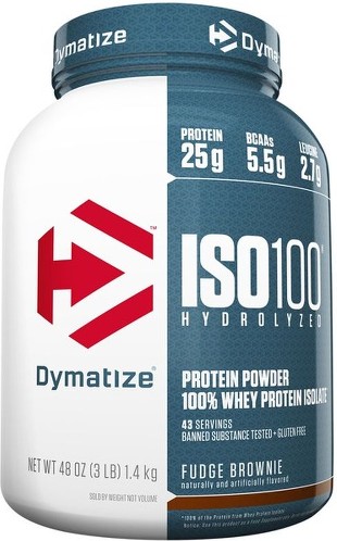 Protein Powder, Fudge Brownie, ISO 100 Hydrolyzed