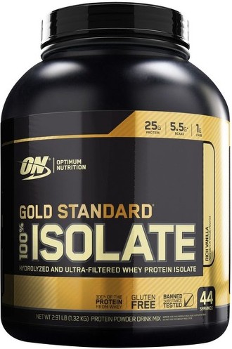 Rich Vanilla Flavored Gold Standard 100% Isolate Protein Powder Drink Mix