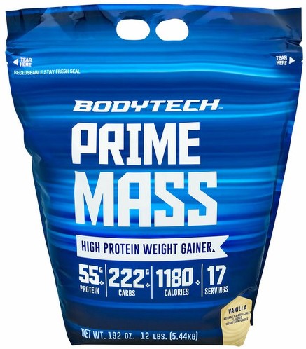 Mass High Protein Weight Gainer Powder - Vanilla (12 Lbs. / 17 Servings)