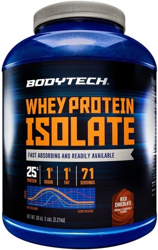 Whey Protein Isolate Powder - Rich Chocolate (5 Lbs. / 71 Servings)