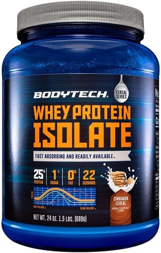 Whey Protein Isolate - Cinnamon Cereal (1.5 Lbs. / 22 Servings)