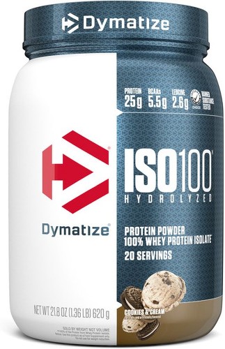 ISO100 Protein Powder, 25g Protein, Cookies & Cream, 20 Servings