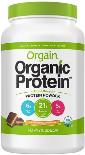 Organic Plant Based Protein Powder, Chocolate Peanut Butter, 21g Protein, Vegan