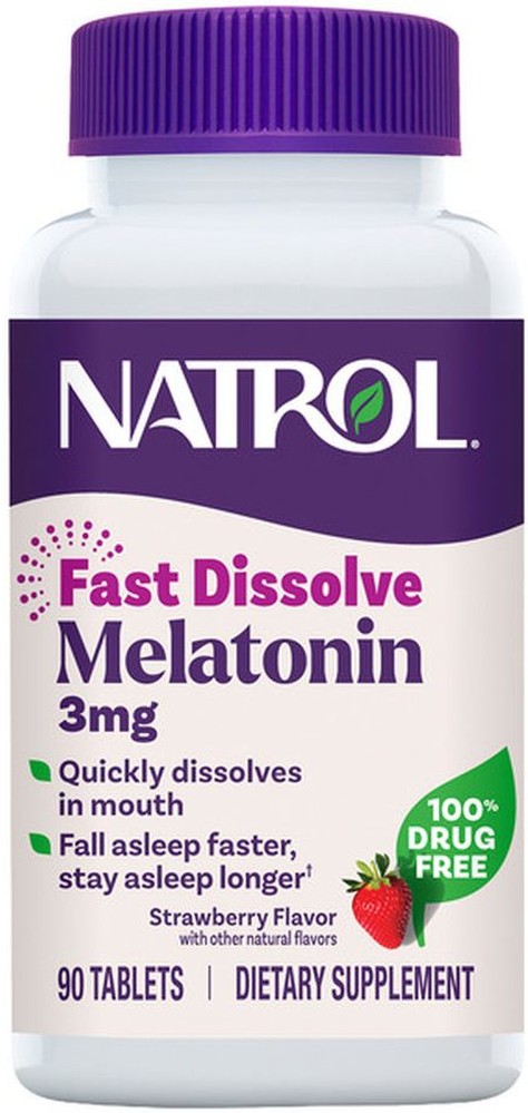 Melatonin 3mg Strawberry Flavored Fast Dissolve Tablets