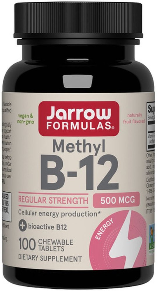 Methyl B-12, Vegan, Regular Strength, Cherry, 500 MCG, Chewable Tablets