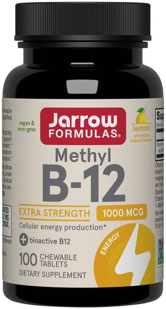 Methyl B-12, Vegan, Extra Strength, 1000 mcg, Chewable Tablets, Lemon