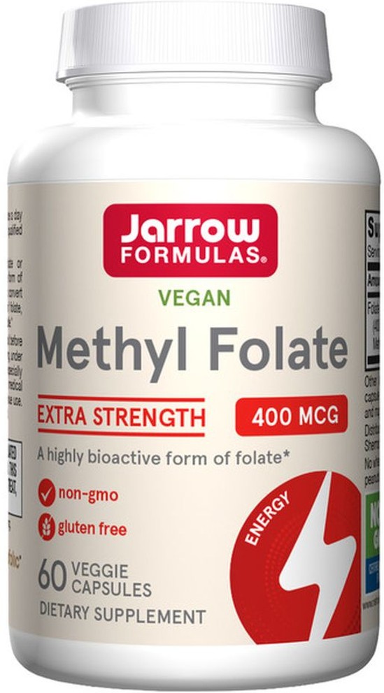 Methyl Folate, Extra Strength, Energy, 400 mcg, Veggie Capsules