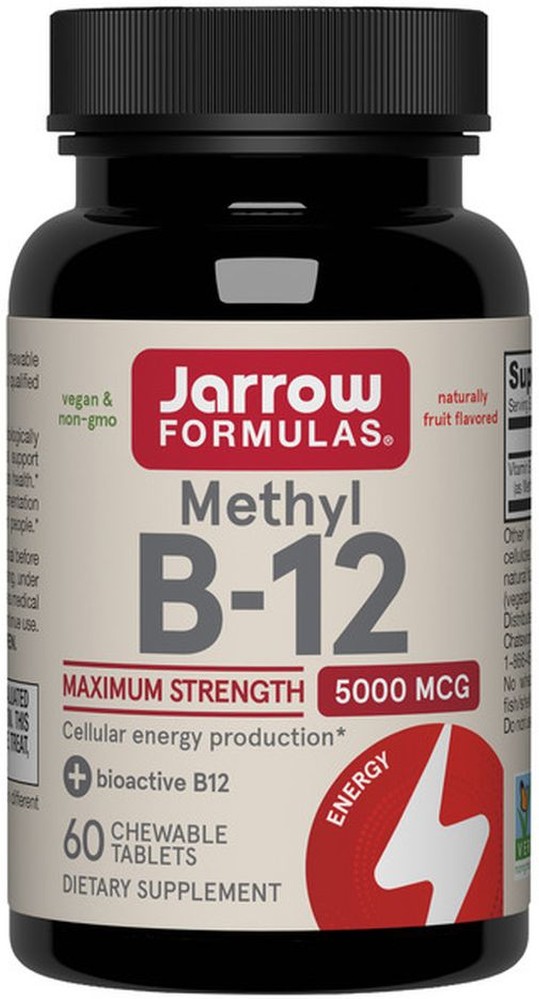 Methyl B-12, Vegan, Maximum Strength, 5000 mcg, Chewable Tablets, Cherry