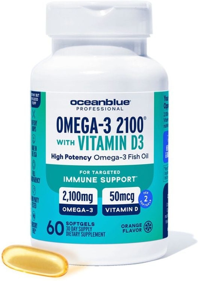 OMEGA-3 2100 Omega-3 2100, High Potency, Vanilla Flavor, Softgels