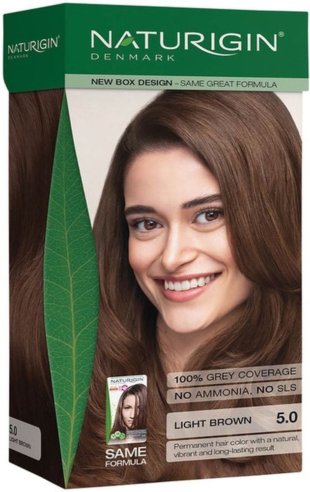 5.0 Light Chocolate Brown Paraben Free 100% Organic Based Permanent Hair Color
