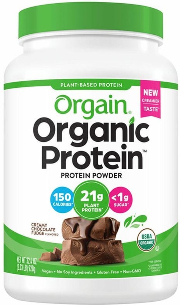 Organic Plant Based Protein Powder Creamy Chocolate Fudge 21g Protein
