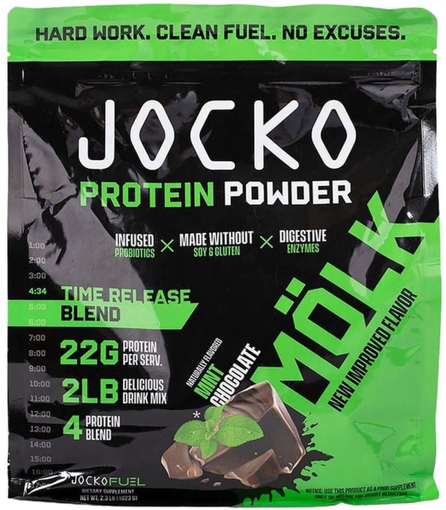 Molk Protein 22g/serving Time Release Blend Dietary Supplement Powder, Mint Chocolate