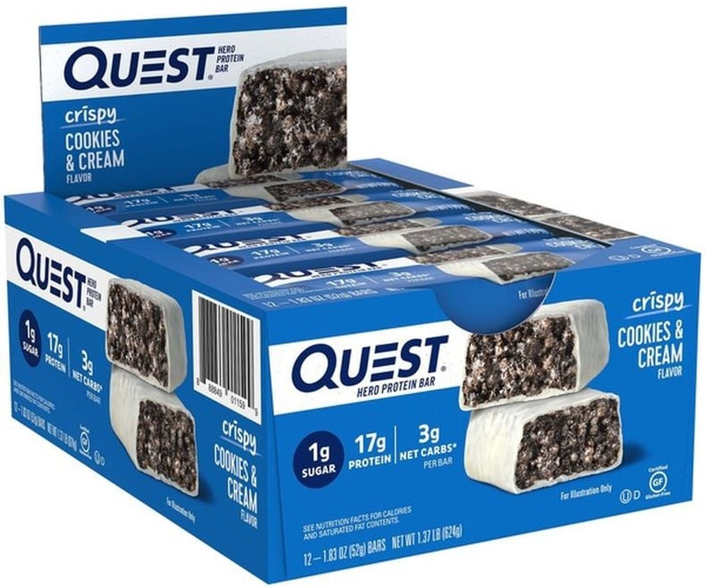 Cookies & Cream Hero Protein bar, Low Carb.