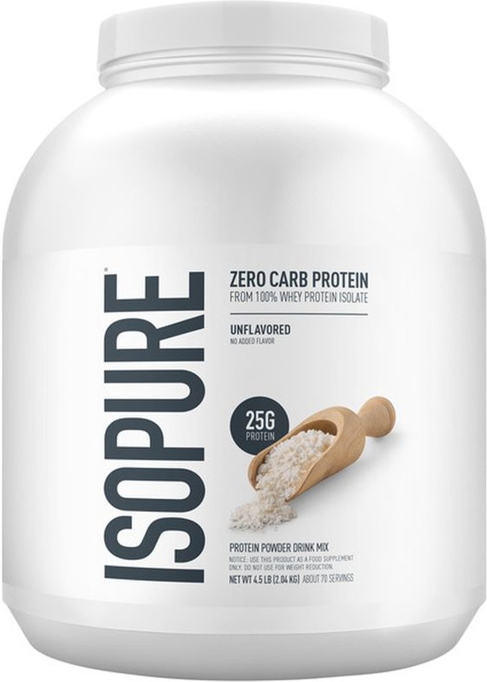 Unflavored Zero Carb Whey Protein Isolate Powder