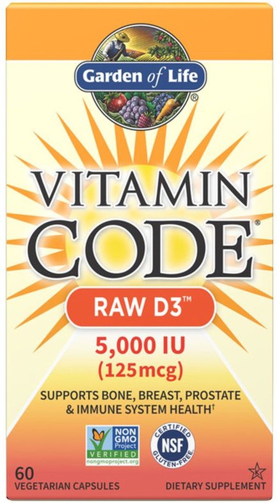 Raw D3, 5000 IU (125 mcg), Vegetarian Capsules