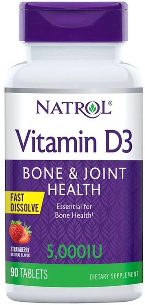 Vitamin D3 5,000 IU Strawberry Flavored Fast Dissolve Tablets