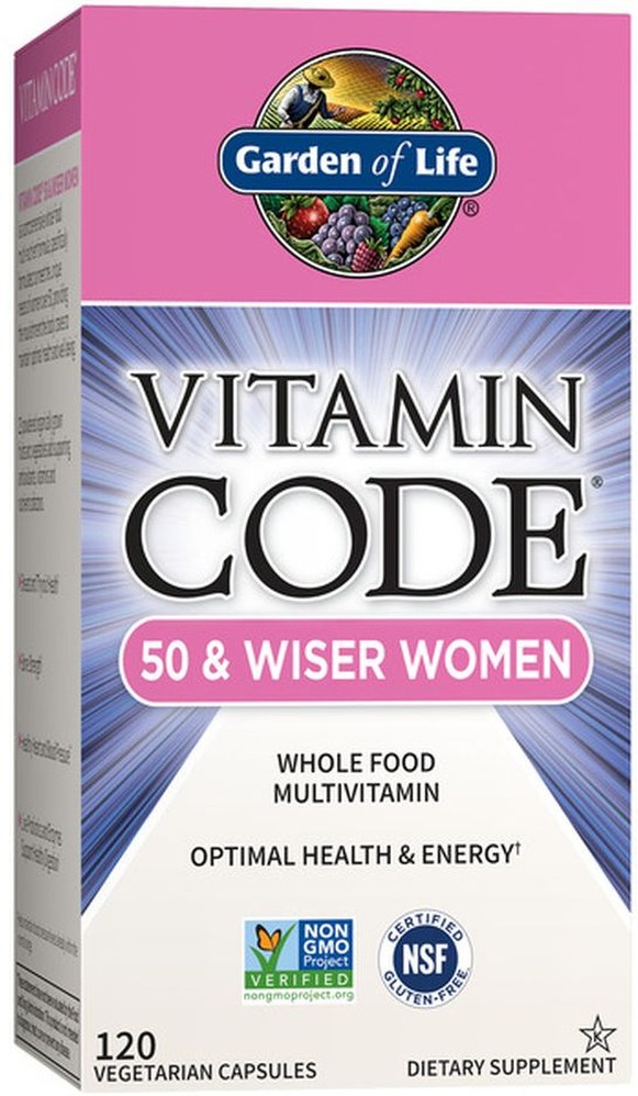 50 & Wiser Women Whole Food Multivitamin Optimal Health & Energy Dietary Supplement Vegetarian Capsules